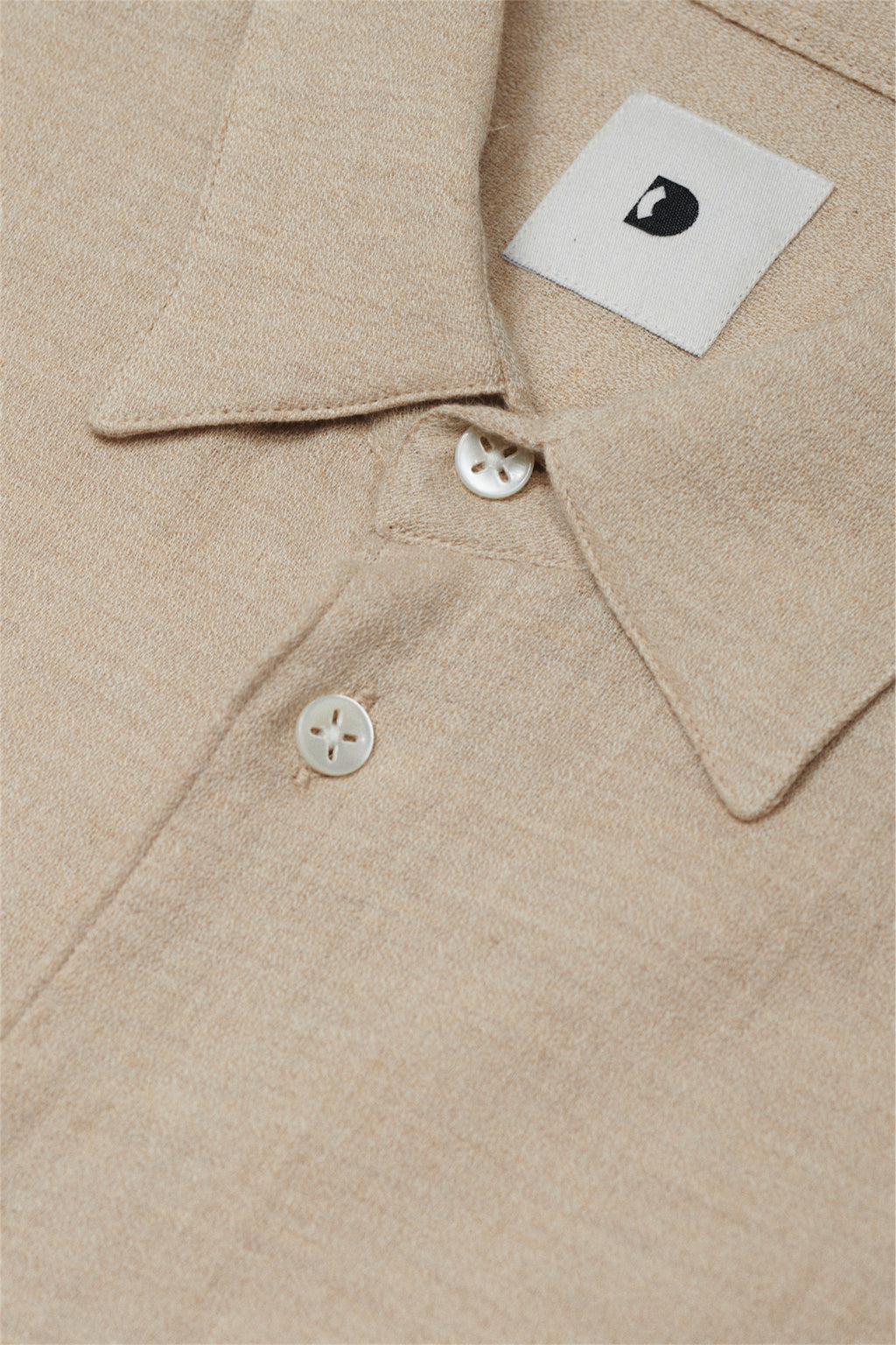 Feel Good Shirt in a Very Soft Beige Japanese Organic Cotton