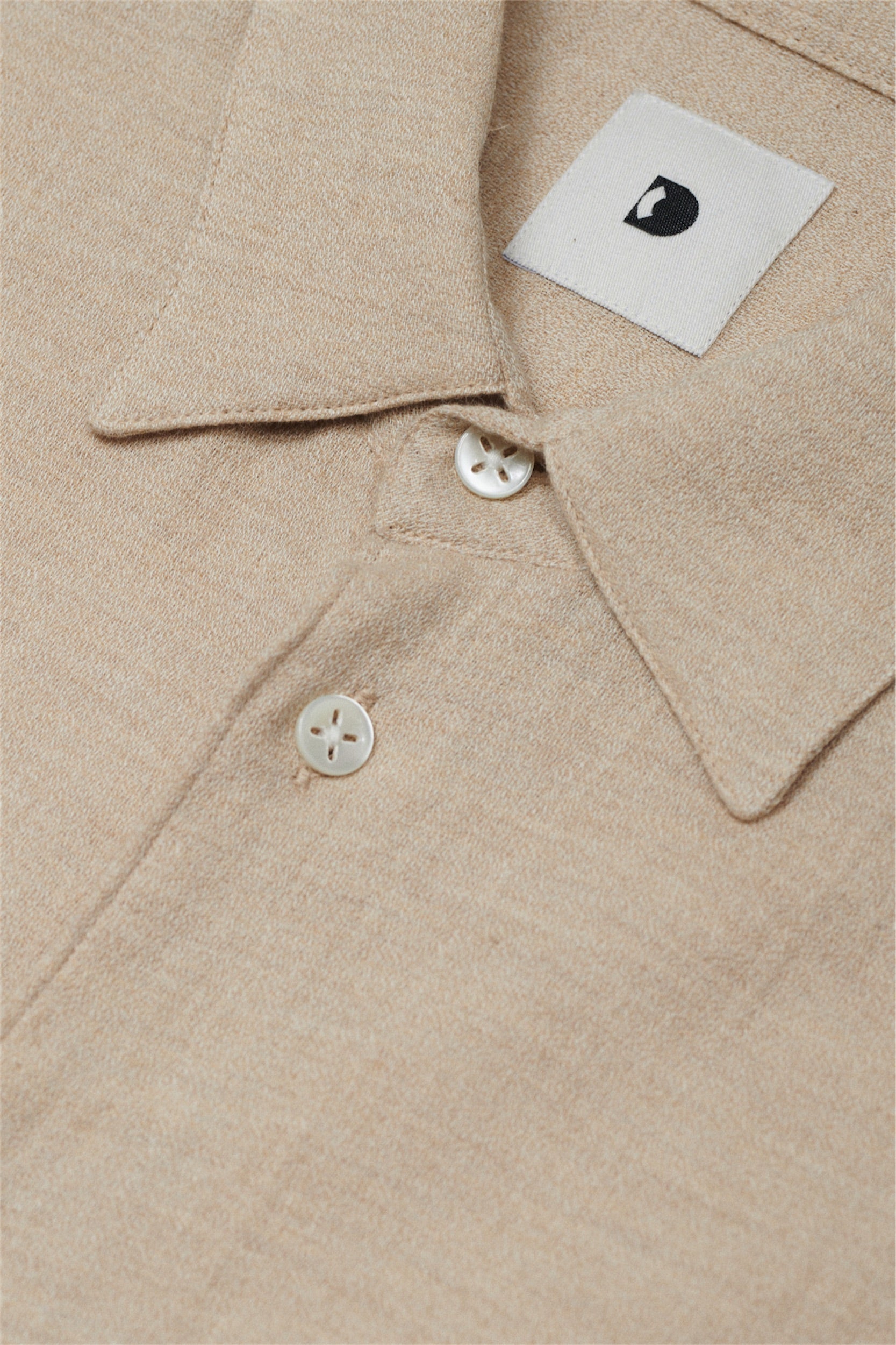 Feel Good Shirt in a Very Soft Beige Japanese Organic Cotton