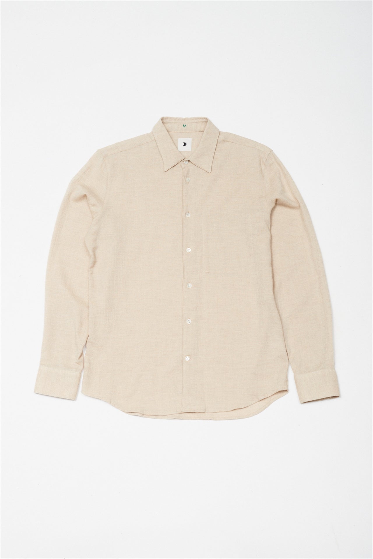 Feel Good Shirt in a Very Soft Beige Japanese Organic Cotton