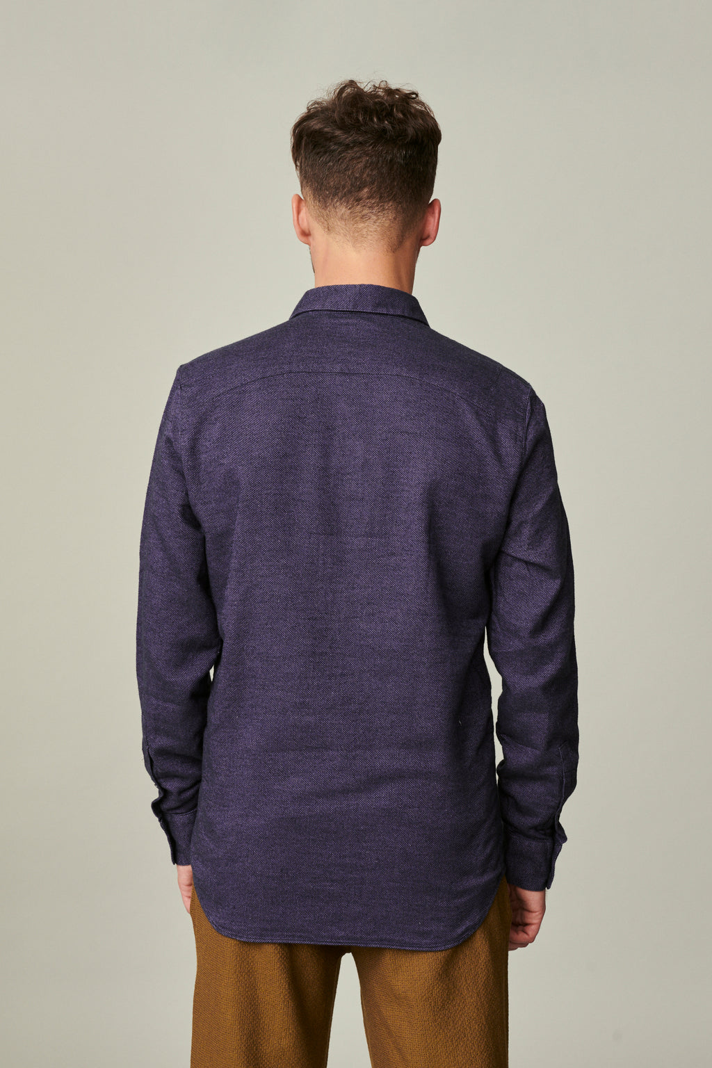 Feel Good Shirt in the Softest Purple Double Brushed Italian Cotton Flannel