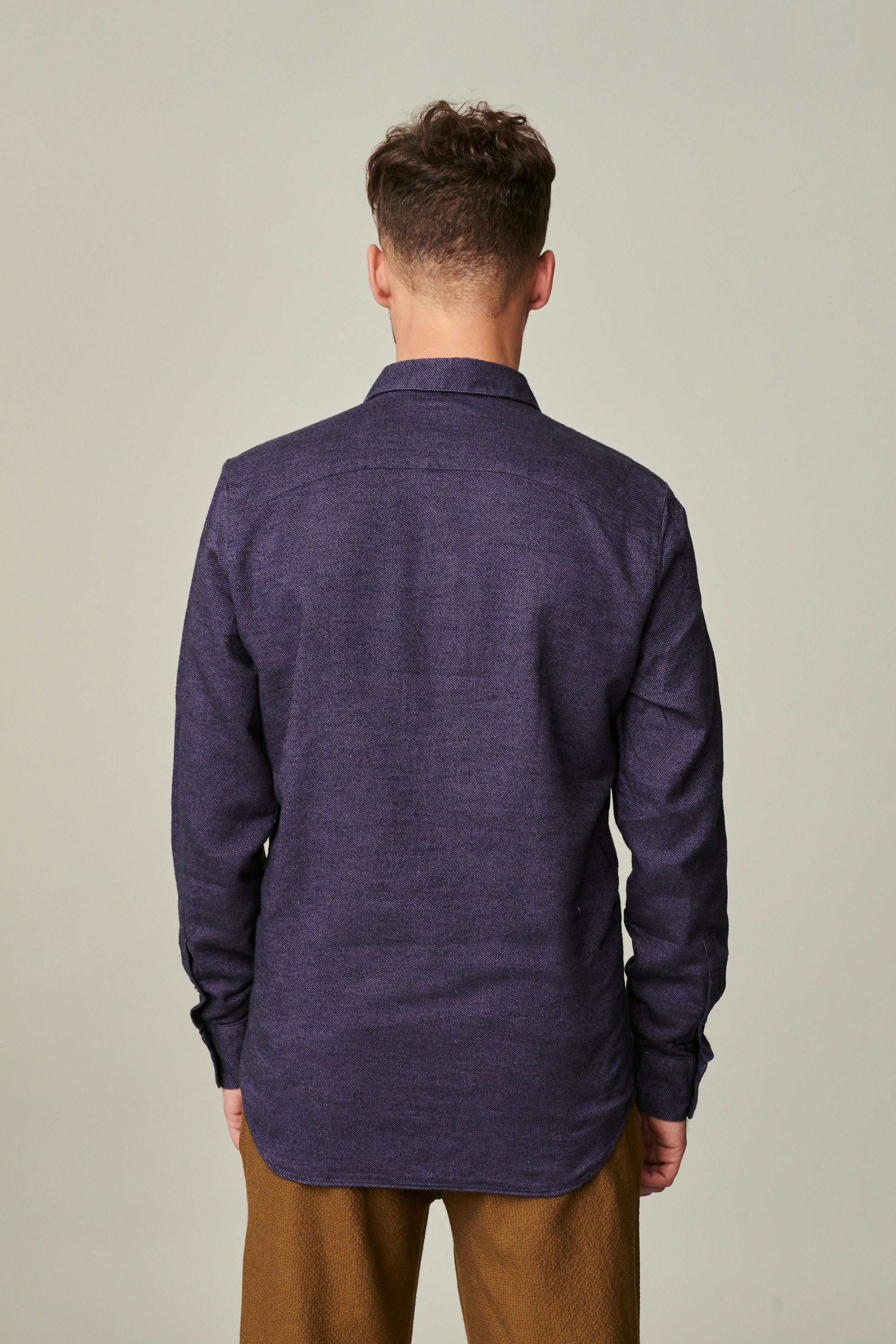 Feel Good Shirt in the Softest Purple Double Brushed Italian Cotton Flannel