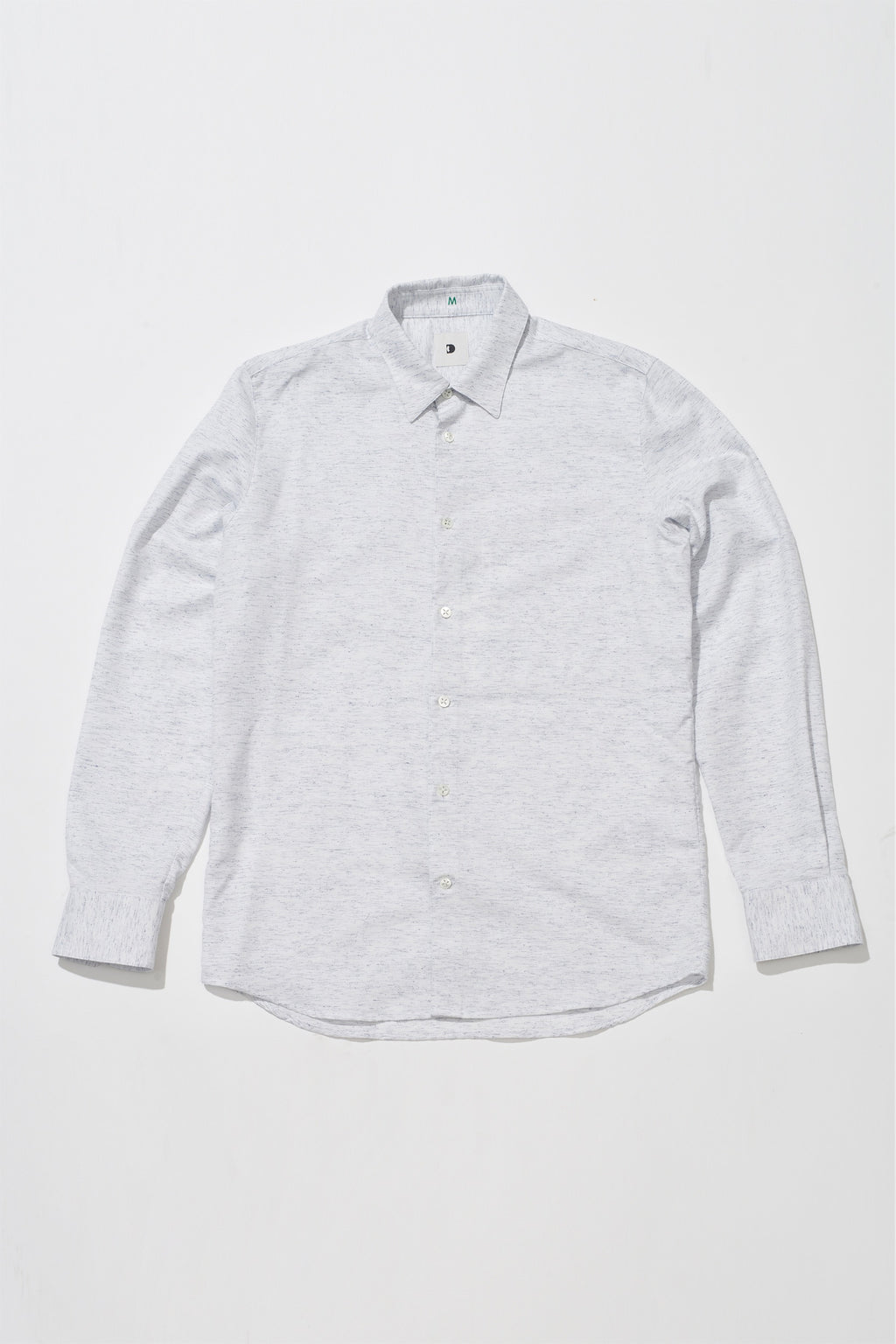 Feel Good Shirt in an Off-White Soft Airy Sustainable Italian Cotton and Recycled Polyester Blend by Cottonificio Canclini