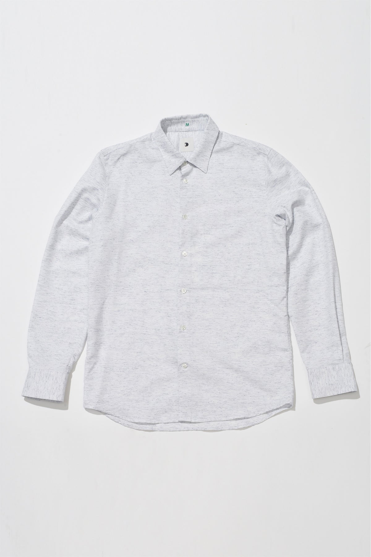 Feel Good Shirt in an Off-White Soft Airy Sustainable Italian Cotton and Recycled Polyester Blend by Cottonificio Canclini