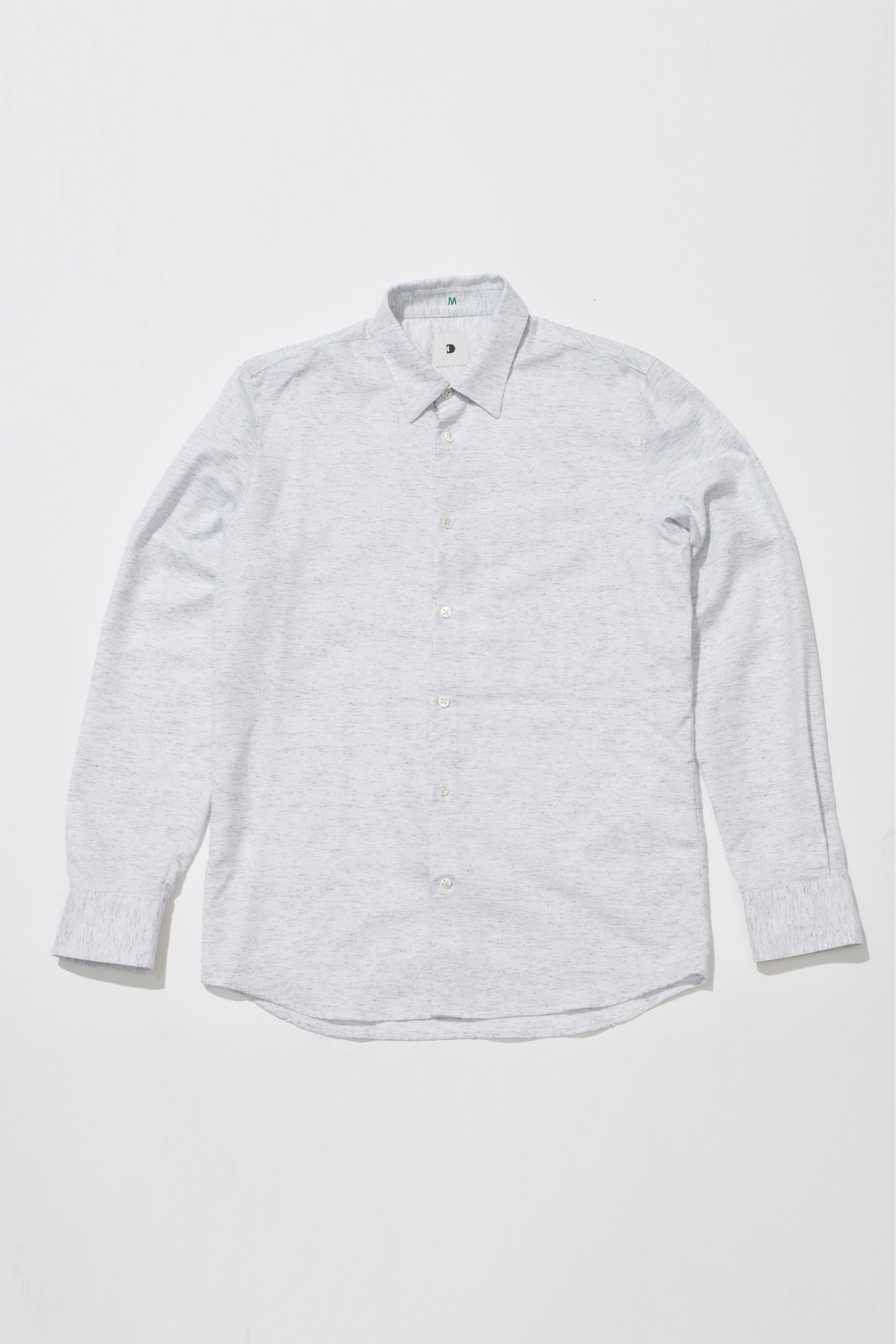 Feel Good Shirt in an Off-White Soft Airy Sustainable Italian Cotton and Recycled Polyester Blend by Cottonificio Canclini