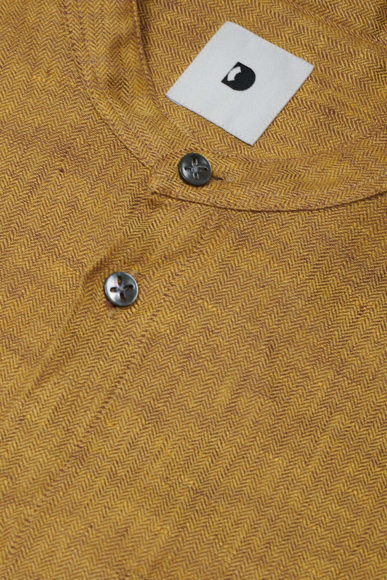Zen Shirt in the Finest Yellow Italian Herringbone Linen