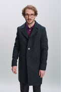 Biking Coat in Ocean Blue Sustainable Italian Wool with MEIDA Thermo Insulation